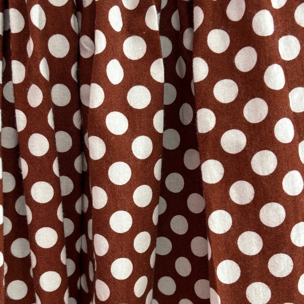 Claire & Charlie Polka Dot Kids Dress with Smocking  And Pumpkin Accents Size 6X - Picture 8 of 9